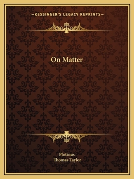 Paperback On Matter Book