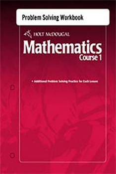 Paperback Holt McDougal Mathematics: Problem Solving Workbook Course 1 Book