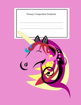 Paperback Primary Composition Book: Creative Story Journal with Unicorn for Girls, Kids, Children, K-12 Book