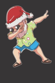 Paperback Notebook: Christmas In July Shirt Dabbing Santa Hawaiian Dot Grid 6x9 120 Pages Book