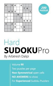 Paperback Hard Sudoku Pro: Book for Experienced Puzzlers (200 puzzles) Vol. 90 Book