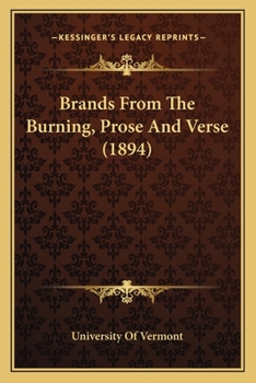 Paperback Brands From The Burning, Prose And Verse (1894) Book