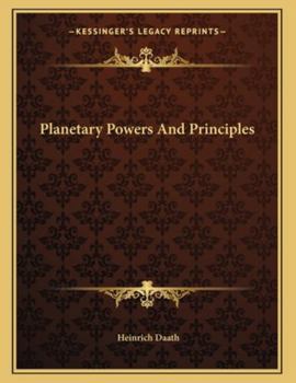 Paperback Planetary Powers and Principles Book