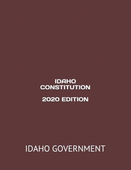 Paperback Idaho Constitution 2020 Edition Book