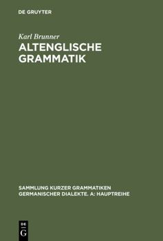 Hardcover Altenglische Grammatik [German] Book