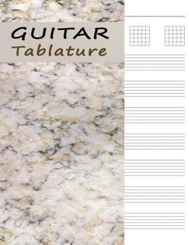 Paperback Guitar Tab Book: Notebook of Tablature Paper for Composing Music - Golden Marble Book