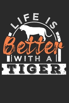 Tiger Notizbuch: Tiger Notizbuch die Perfekte Geschenkidee f�r Tierliebhaber und Tiger Freunde. Das Taschenbuch hat 120 wei�e Seiten mit Punktraster die dich beim Schreiben oder skizzieren unterst�tzt