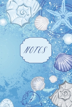 Paperback Notes: Simple Lined/Ruled Journal, notebook, logbook, diary, 120 lined pages, 6x9", underwater/shell/ocean design Book
