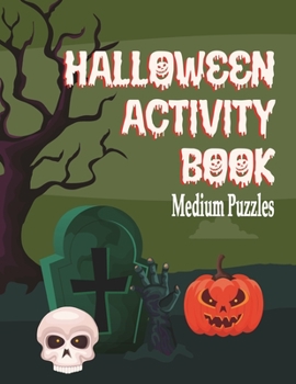 Paperback Halloween Activity Book: Sudoku Medium Puzzles Book