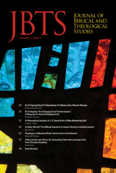 Paperback Journal of Biblical and Theological Studies, Issue 7.2 Book