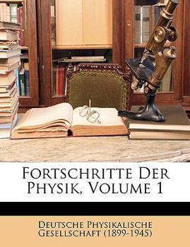 Paperback Fortschritte Der Physik, Volume 1 [German] Book
