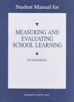 Paperback Measuring and Evaluating School Learning: Student Manual Book