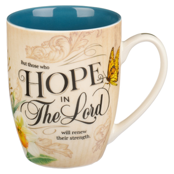 Misc. Christian Art Gifts Ceramic Coffee & Tea Mug for Women: Hope in the Lord - Isaiah 40:31 Inspirational Bible Verse, Teal, 12 Oz. Book