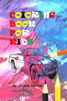 Paperback coloring book for kids: Car lovers and police cars, Great Coloring Book for Kids and Any Fan of Classic Cars, (Perfect for Children and adults Book