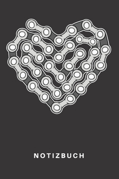 Notizbuch: Notizbuch Notizheft Schreibbuch 110 Seiten Liniert Linien DIN A5 Fahrrad Bike Rad Radeln Biker Mountainbike Fahrradfahrer BMX E-Bike Fahren Mountainbiking Mountainbiker Fahrradkette Love Li
