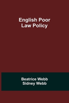 Paperback English Poor Law Policy Book