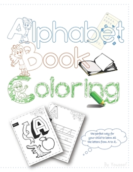 Paperback ABC coloring book: high-quality black&white Alphabet coloring book for Toddlers [Large Print] Book