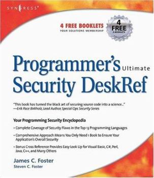 Paperback Programmer's Ultimate Security DeskRef Book