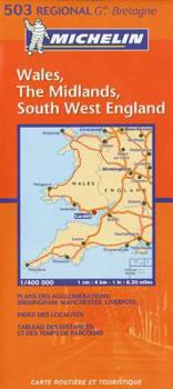 Map Michelin Map Great Britain: Wales, The Midlands, South West England 503 (Maps/Regional (Michelin)) Book