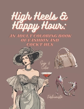 Paperback High Heels & Happy Hour: An Adult Coloring Book of Fashion and Cocktails Book