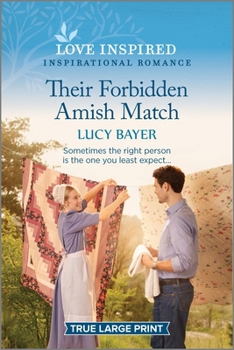 Paperback Their Forbidden Amish Match: An Uplifting Inspirational Romance [Large Print] Book