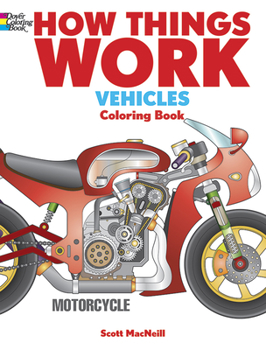 Paperback How Things Work: Vehicles Coloring Book