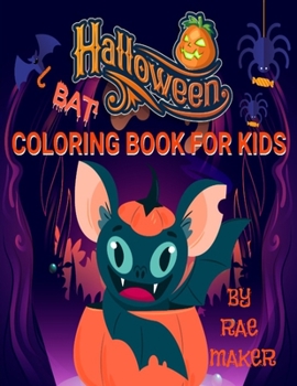 Paperback Halloween Bat Coloring Book for Kids Book