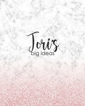 Paperback Tori's Big Ideas: Personalized Notebook - 8x10 Lined Women's Journal Book