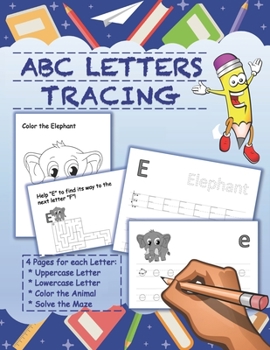 Paperback ABC Letters Tracing: Learn to Write the Alphabet - Handwriting Workbook for Kindergarten and Preschool Book