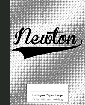 Paperback Hexagon Paper Large: NEWTON Notebook Book