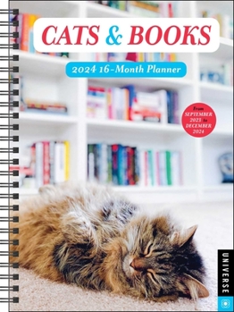 Calendar Cats & Books 16-Month 2024 Planner Calendar: September 2023 - December 2024 Book