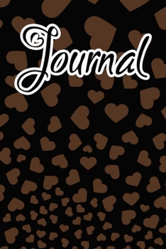 Paperback Journal: Chocolate Brown Falling Hearts Journal for women to write in Book