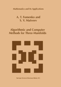 Paperback Algorithmic and Computer Methods for Three-Manifolds Book