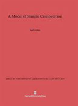 Hardcover A Model of Simple Competition Book