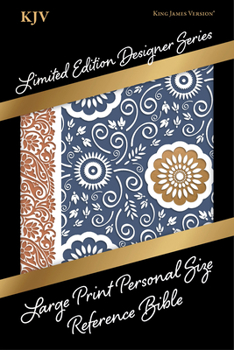 Imitation Leather Large Print Personal Size Reference Bible-KJV-Designer Bohemian Paisley [Large Print] Book