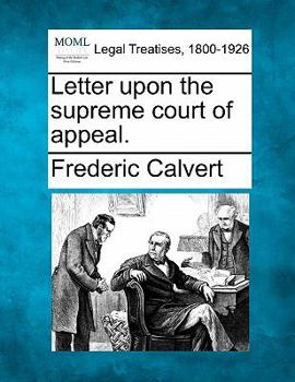 Paperback Letter Upon the Supreme Court of Appeal. Book