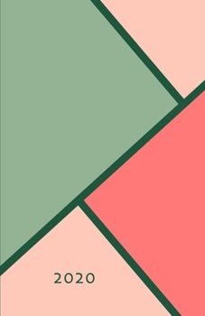 2020: Modern Color Block Design in Green & Pink - Monthly & Weekly Planner / Diary / Agenda from January until December 2020, monthly grid, lined weekly pages + notes for SIMPLY PLANNING