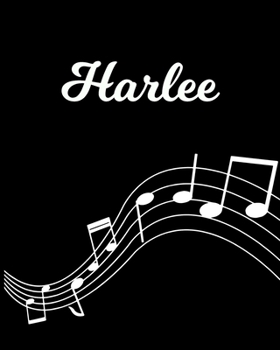 Harlee: Sheet Music Note Manuscript Notebook Paper | Personalized Custom First Name Initial H | Musician Composer Instrument Composition Book | 12 ... Guide | Create Compose & Write Creative Songs
