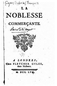 Paperback La noblesse commercante [French] Book