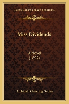 Paperback Miss Dividends: A Novel (1892) Book