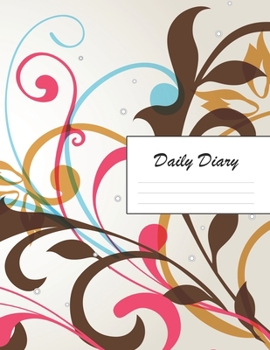 Paperback Daily Diary: Blank 2020 Journal Entry Writing Paper for Each Day of the Year - Floral Flowers Pattern Design - January 20 - Decembe Book