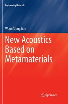 Paperback New Acoustics Based on Metamaterials Book