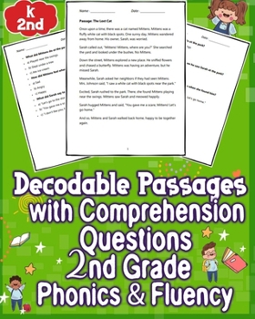 Paperback Decodable Passages Questions k - 2nd Grade with Comprehension Phonics & Fluency: Enhance 2nd-grade reading with engaging phonics passages and comprehe Book