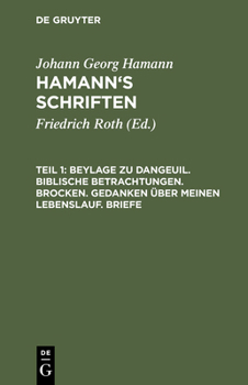 Hamann’s Schriften, Teil 1