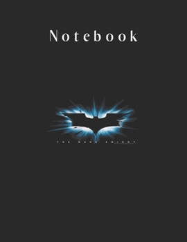 Notebook: Batman Dark Knight High Impact Burst Logo Theme Marble Size Notebook Composition Blank Pages Rule Lined for Student Journal 110 Pages of 8.5"x11" for Drawing Sketching Doodling