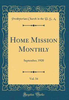 Home Mission Monthly, Vol. 34: September, 1920