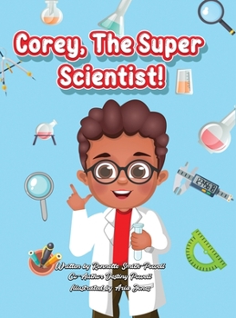 Hardcover Corey, The Super Scientist! [Large Print] Book