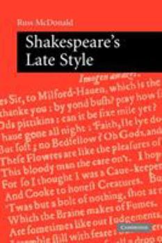 Paperback Shakespeare's Late Style Book