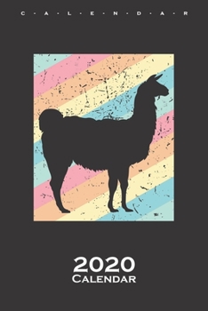 Paperback Retro llama shadow Calendar 2020: Lama and alpaca lovers and friends Book