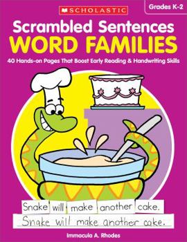 Paperback Scrambled Sentences: Word Families: 40 Hands-On Pages That Boost Early Reading & Handwriting Skills Book